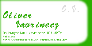 oliver vavrinecz business card